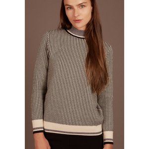 New Gray Square Print Sweater Size S